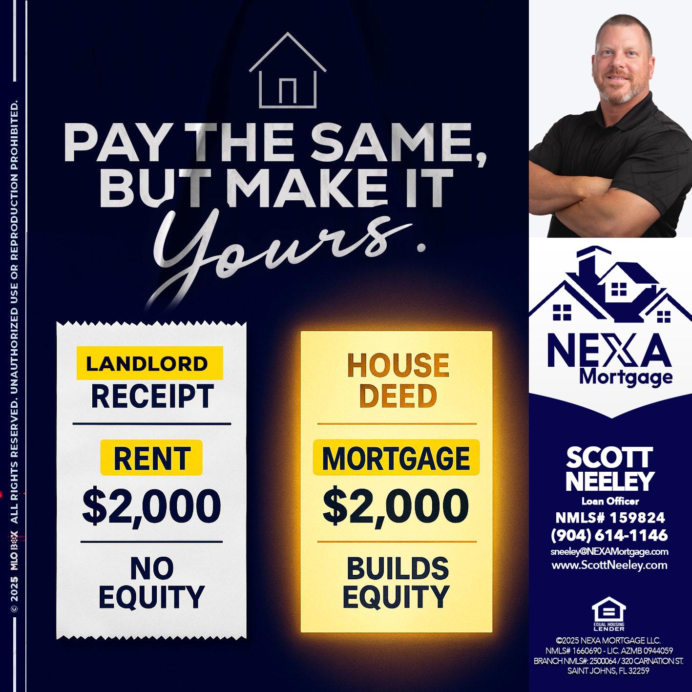 pay the same - Scott Neeley -Loan Officer