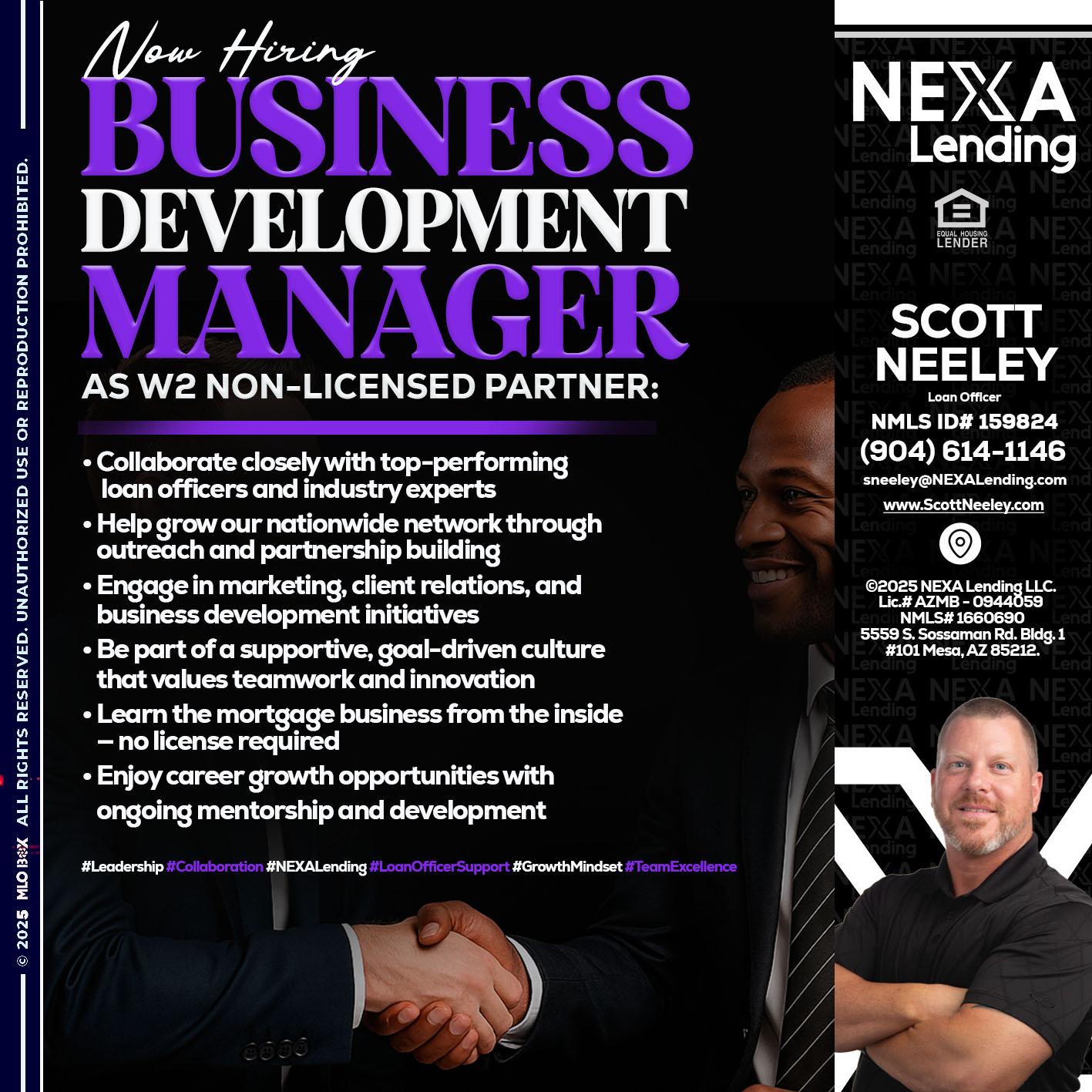 NOW HIRING - Scott Neeley -Loan Officer