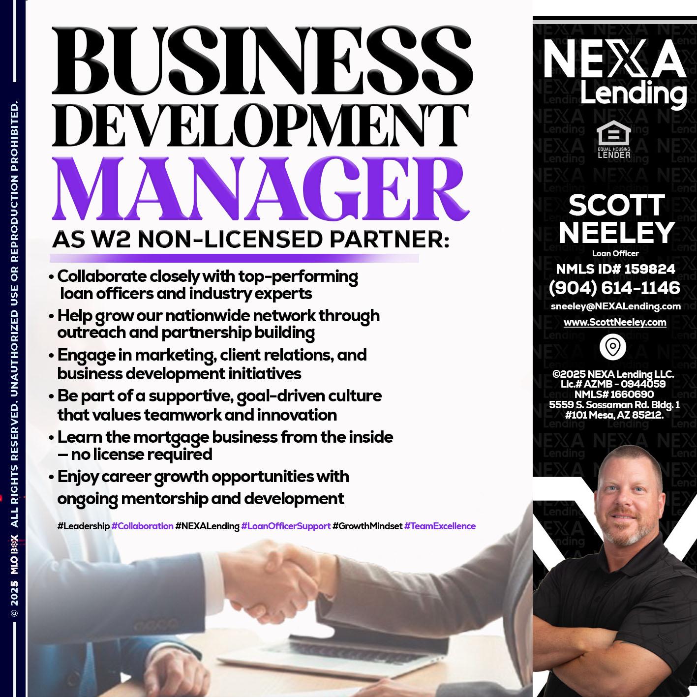 business development - Scott Neeley -Loan Officer