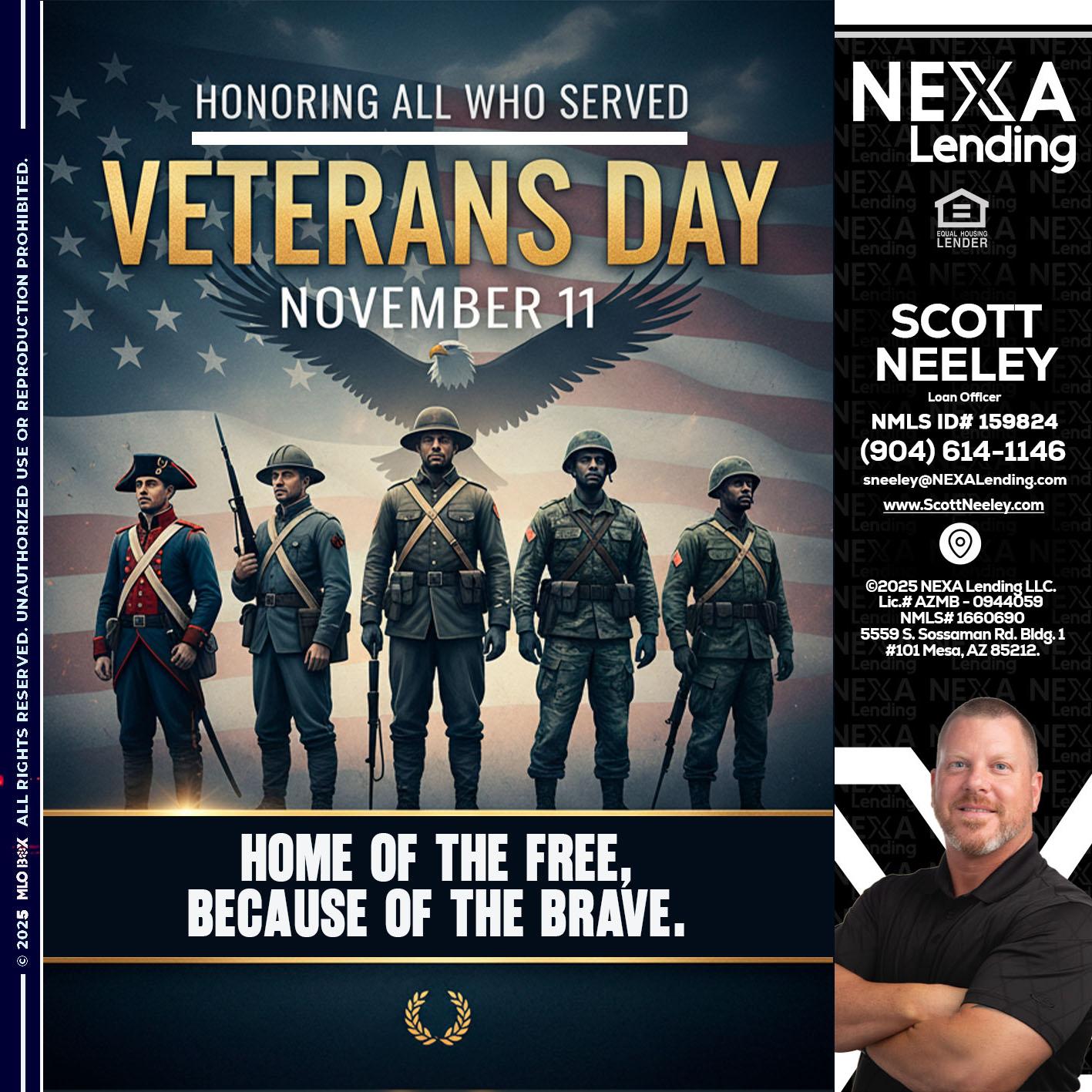 Veterans Day - Scott Neeley -Loan Officer