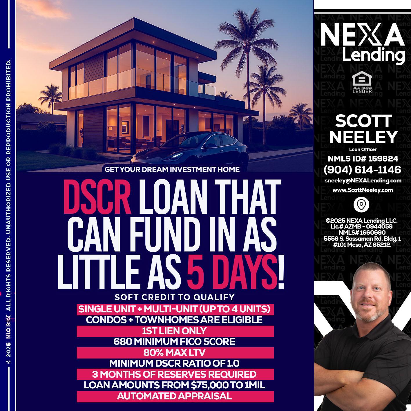 DSCR - Scott Neeley -Loan Officer