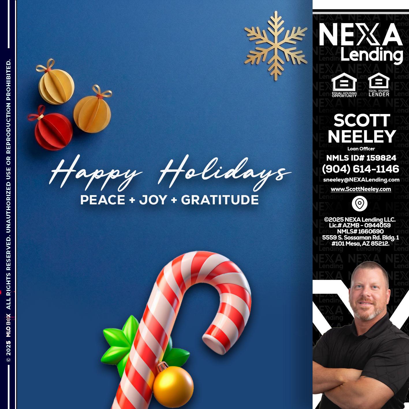 HAPPY HOLIDAYS - Scott Neeley -Loan Officer
