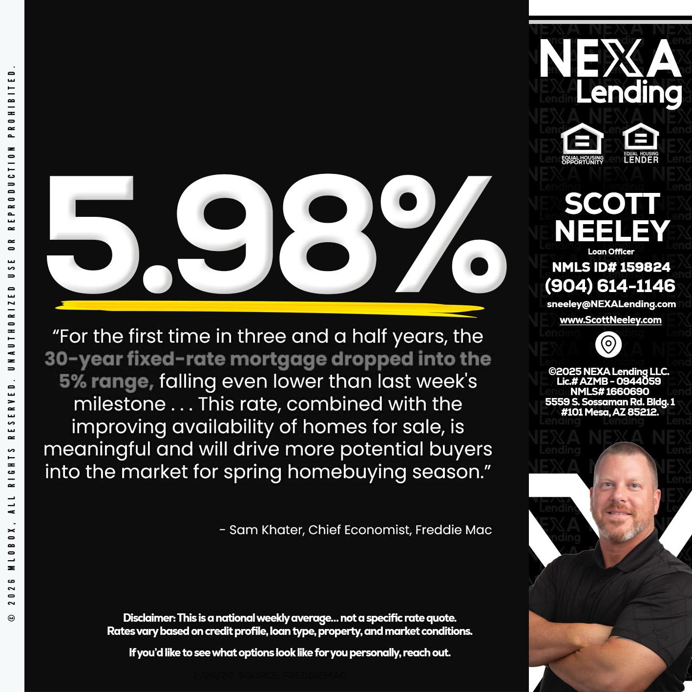 5.98% - Scott Neeley -Loan Officer