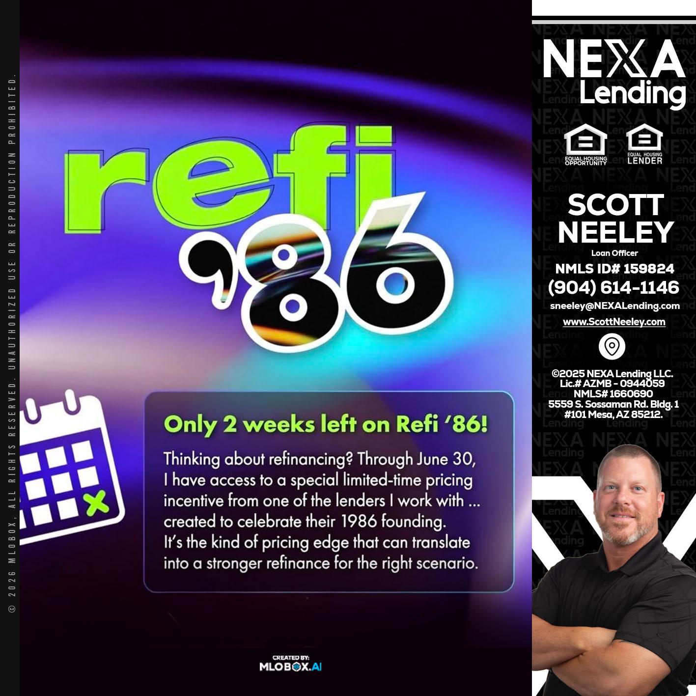 REFI 86 - Scott Neeley -Loan Officer