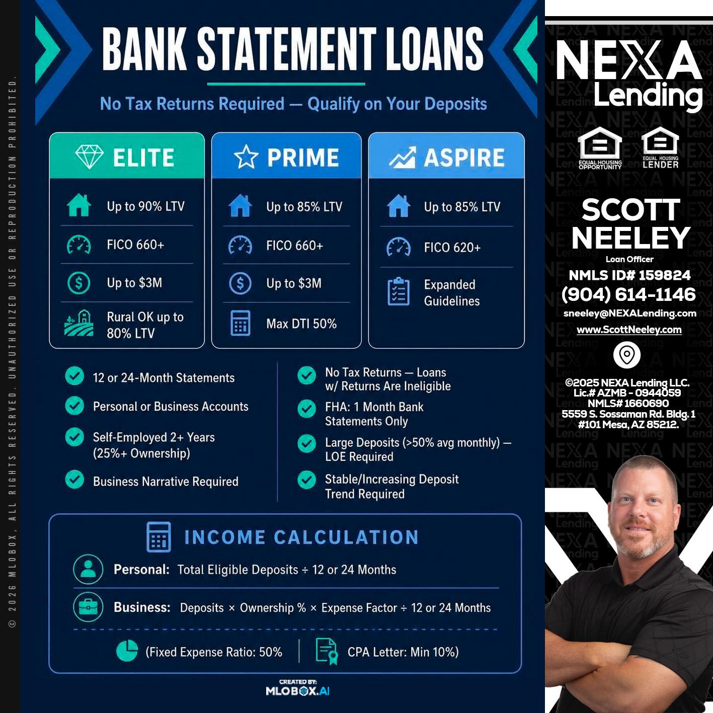 BANK STATEMENT - Scott Neeley -Loan Officer