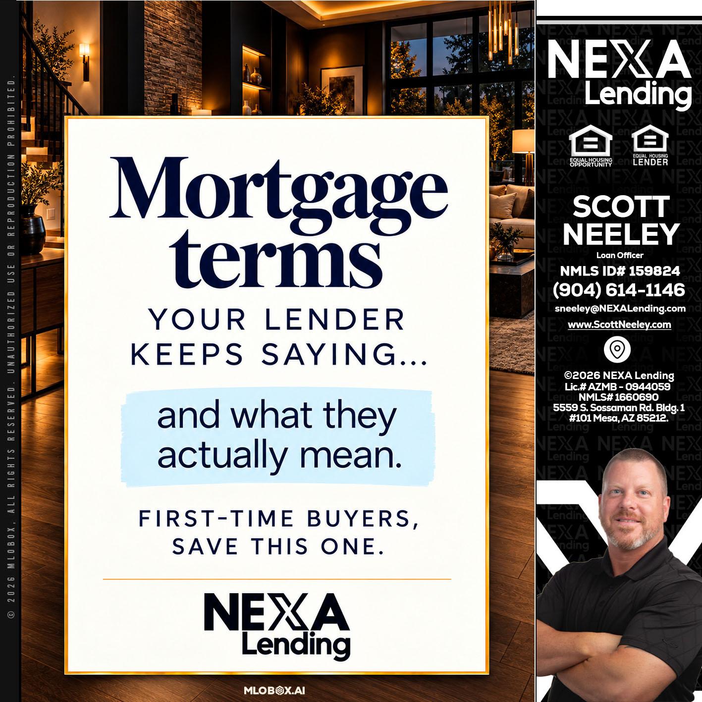 mortgage terms - Scott Neeley -Loan Officer